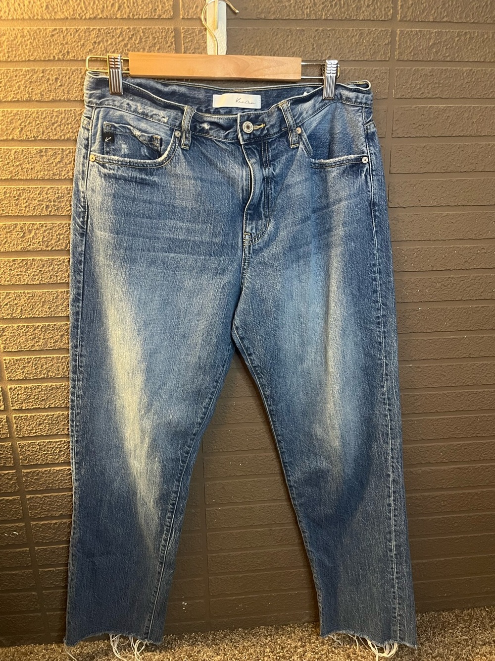 KanCan Relaxed Straight-Leg Blue Washed Jeans